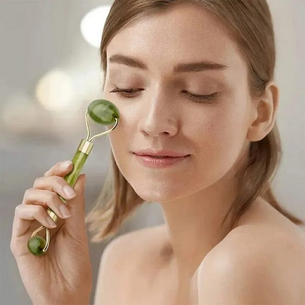 Facial Massage Tool Jade Massager Roller Set